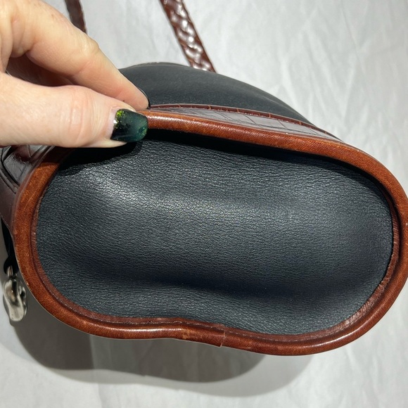 Brighton Little Judy Black and Brown Leather Bag - Picture 7 of 8